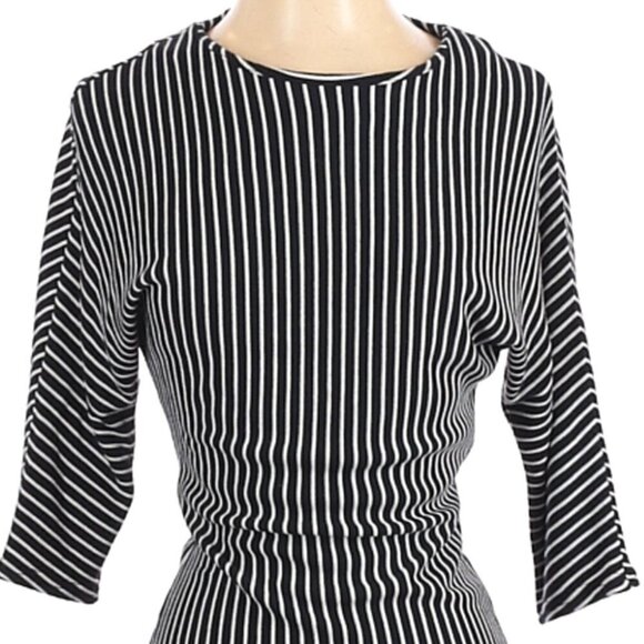 ASOS Blue &White stripe jersey Dress Size 0 - Picture 3 of 9